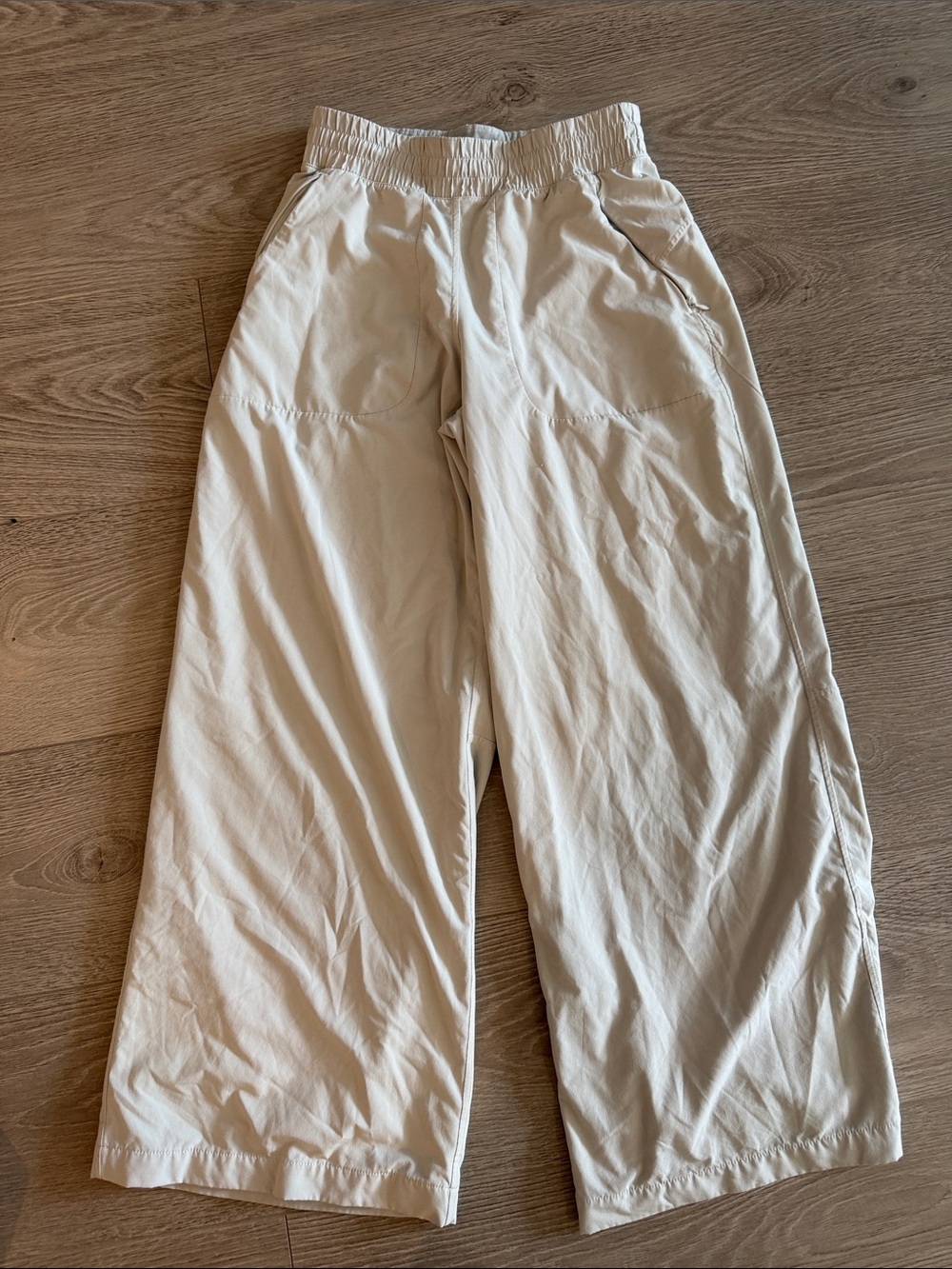 lululemon athletica Cream Wide-Leg Track Pants